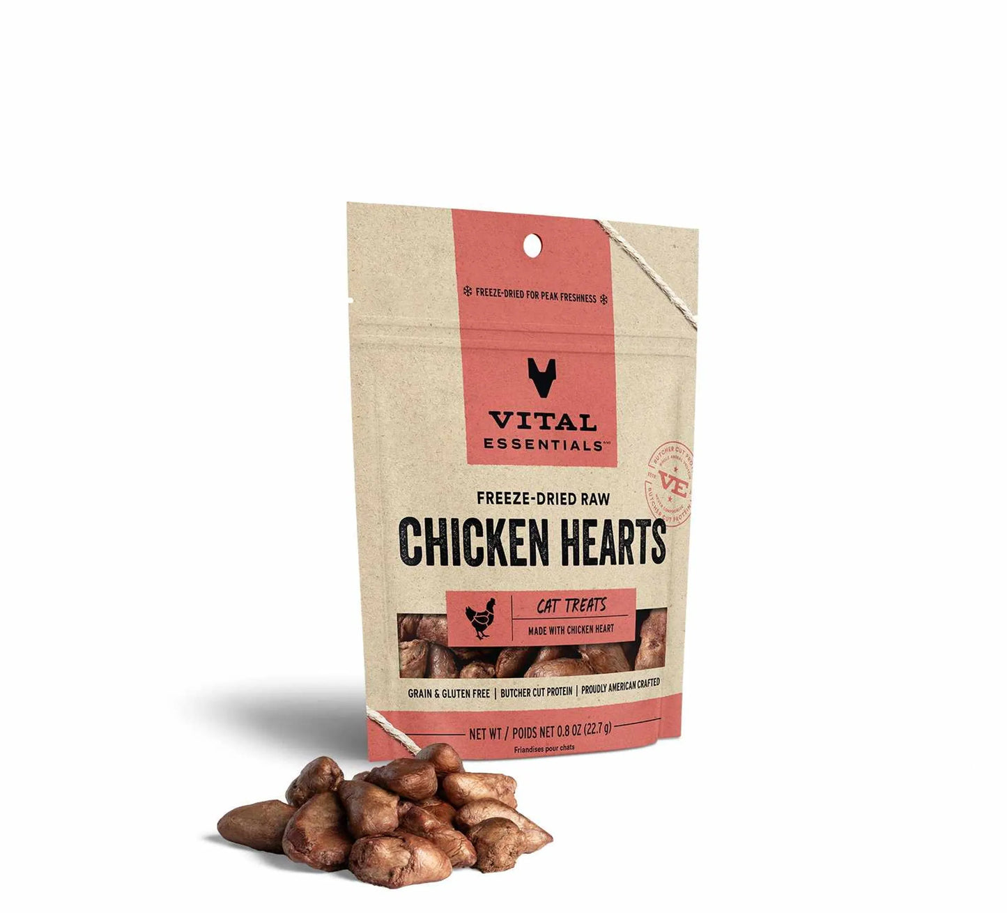 Vital Essentials Freeze-Dried Chicken Hearts 0.8 oz