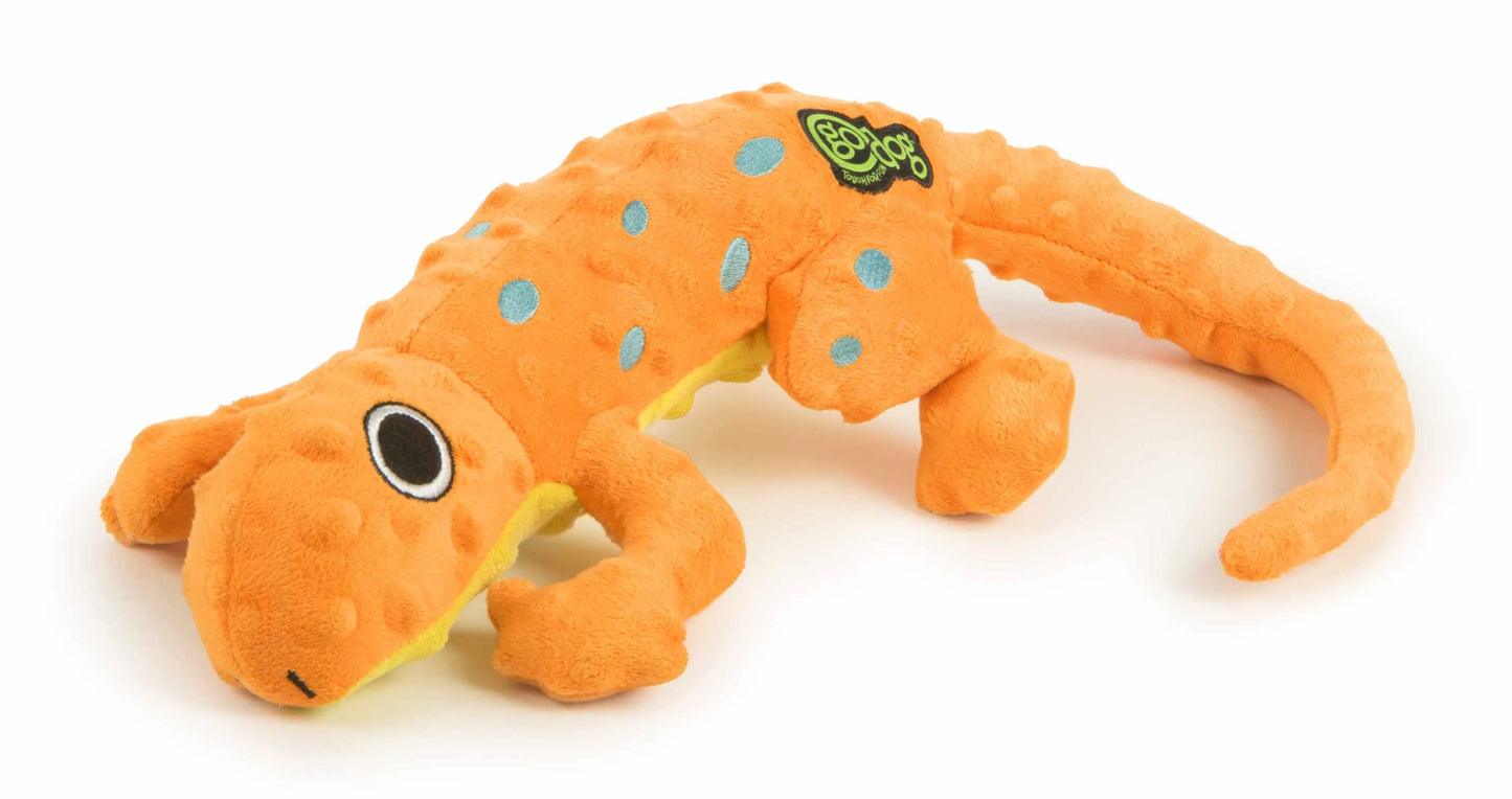 goDog Amphibianz Gecko Squeaky Plush Dog Toy Large